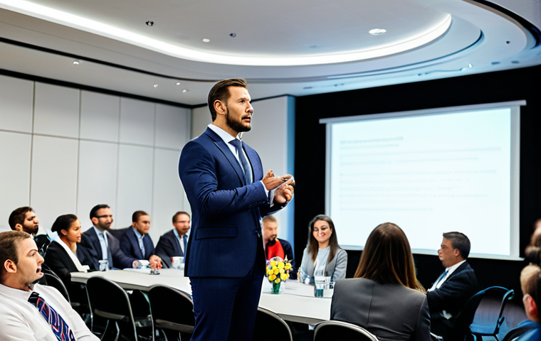 **Image Prompt:** A professional sports manager in a modest business suit, giving an inspiring speech at a sports conference. Background: a modern conference hall with attendees listening attentively. Fully clothed, appropriate attire, safe for work, perfect anatomy, natural proportions, professional photography, high quality, family-friendly.